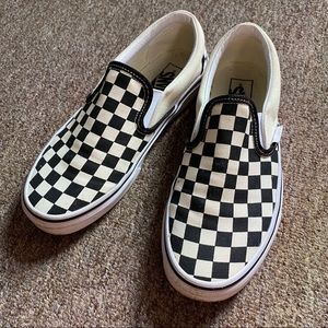 Checkerboard Slip On Vans